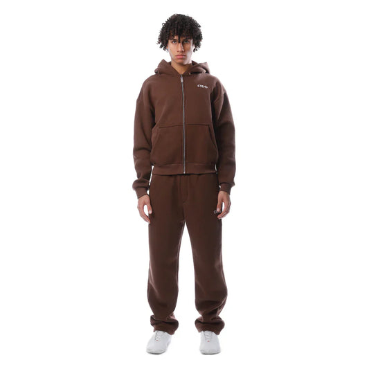 Tracksuit cusb clo zip-up brown