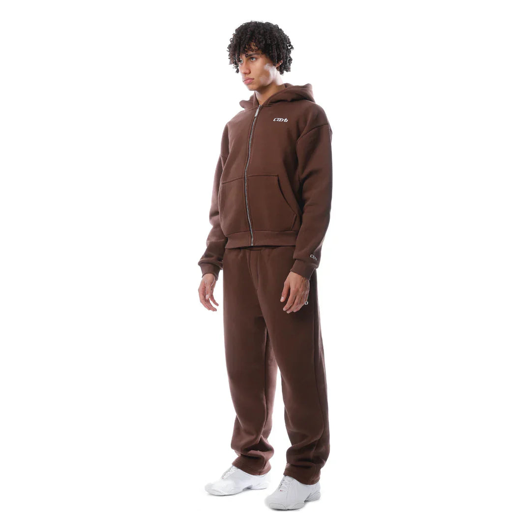 Tracksuit cusb clo zip-up brown