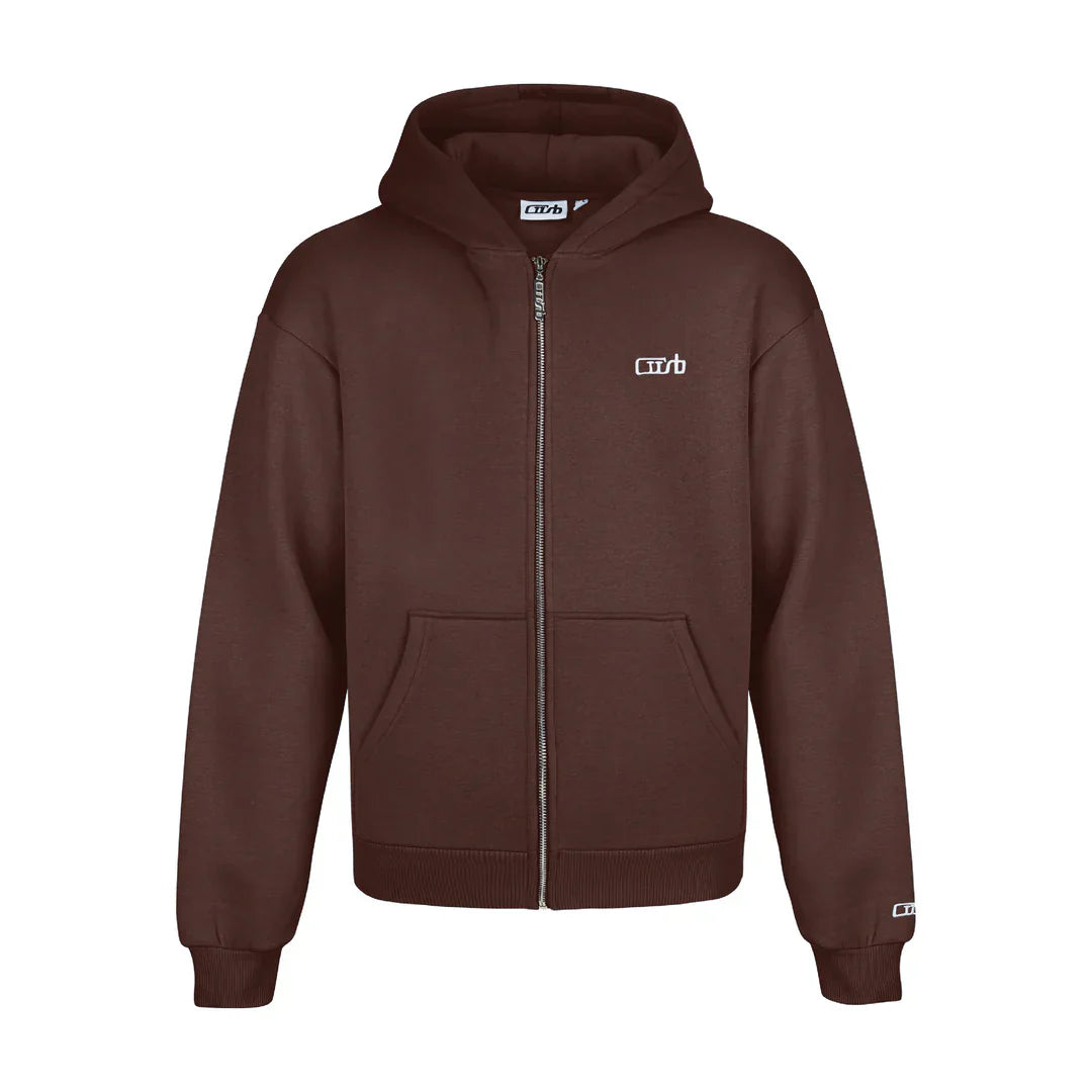 Tracksuit cusb clo zip-up brown